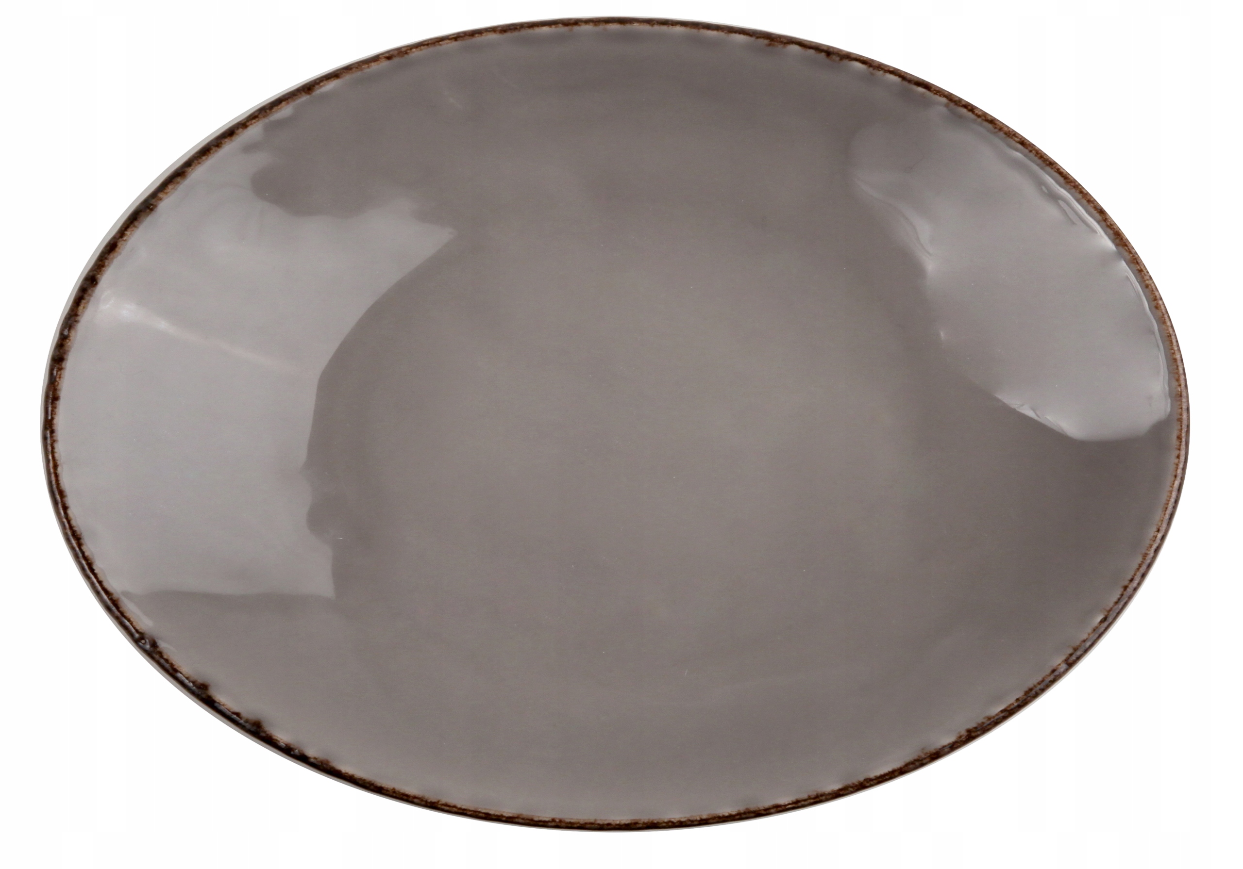 Tanier oválny 36x27 cm sivá kameninová keramika