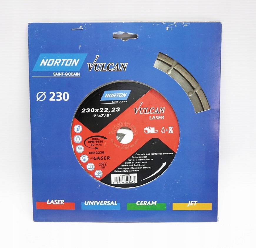 Betónový diamantový kotúč NORTON Vulcan Laser 230
