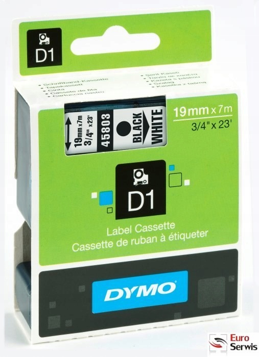 Páska DYMO D1 - 19 mm x 7 m, čierno-biela S07208