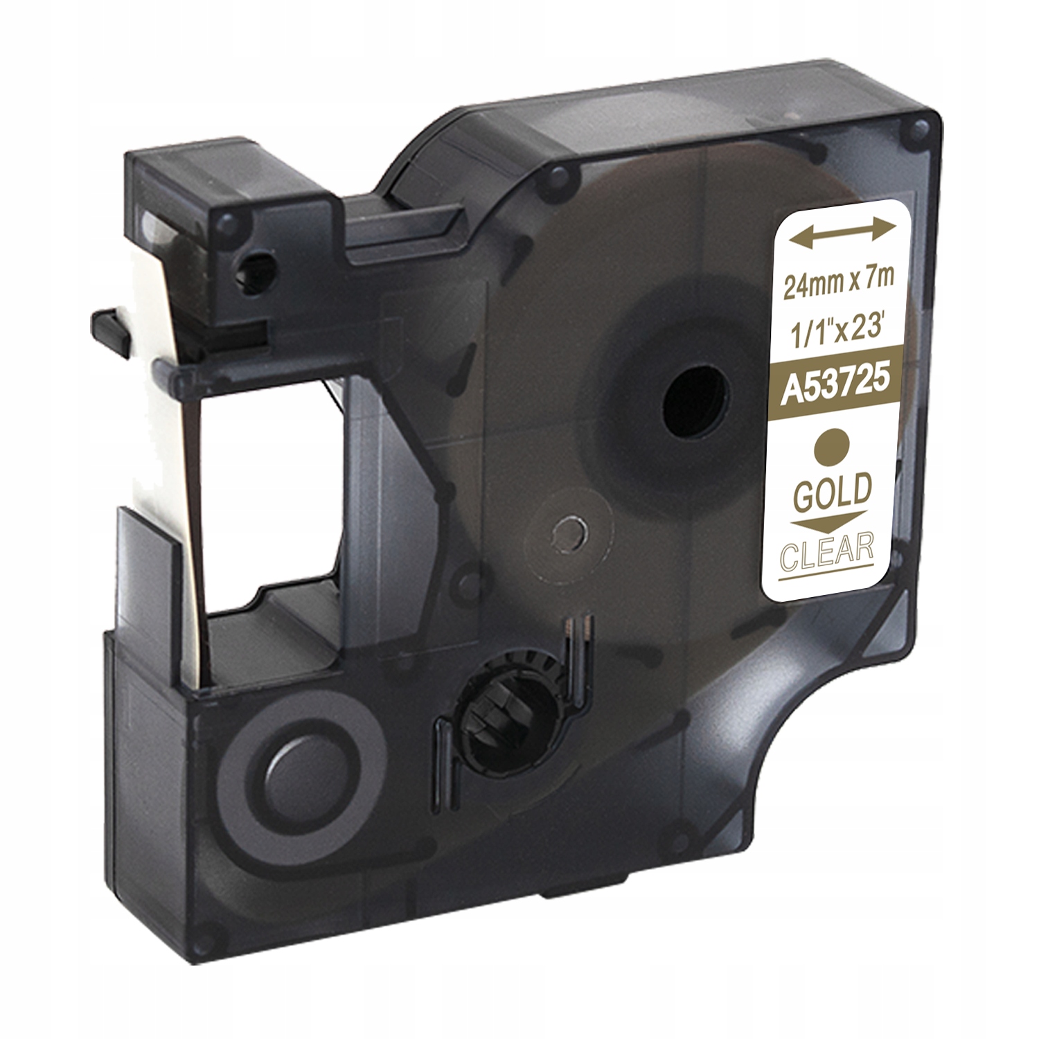 Páska pre DYMO D1 53725 24 mm priehľadná / zlatá