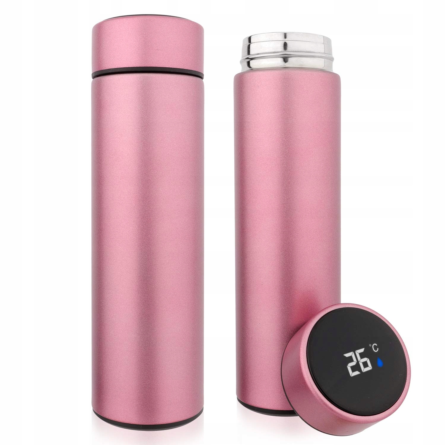 Termoska 500 ml, LED (ružová)