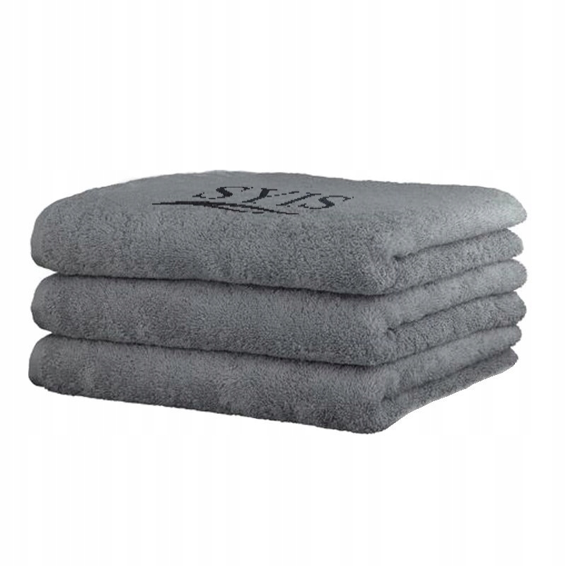 Top! SYIS Froté uterák s logom 70x140 - sivá č