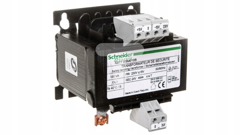 Jednofázový transformátor 0,1kVA 230 / 24V ABT7ESM010B