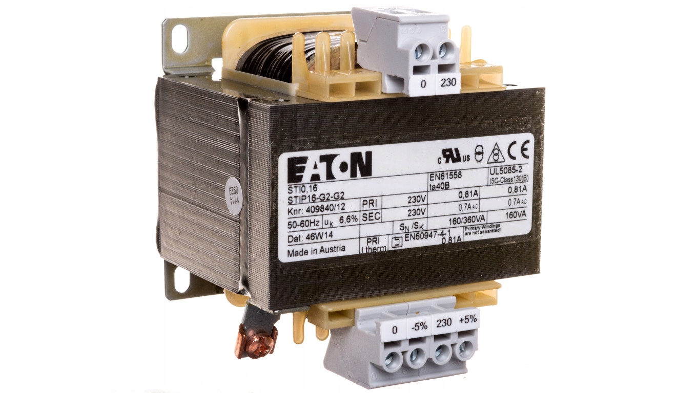1-fázový transformátor 160VA 230 / 230V STI0,16 (230 /