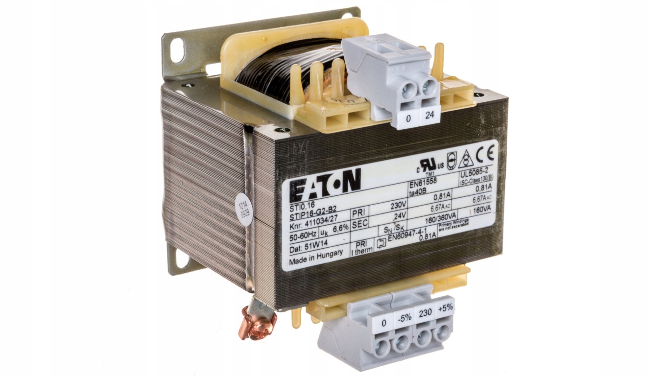 1-fázový transformátor 160VA 230 / 24V STI0,16 (230/2