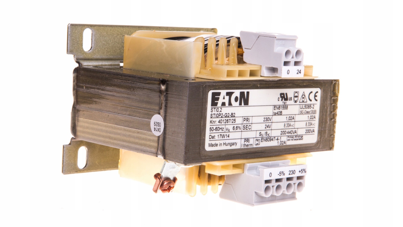 1-fázový transformátor 200VA 230 / 24V STI0,2 (230/24