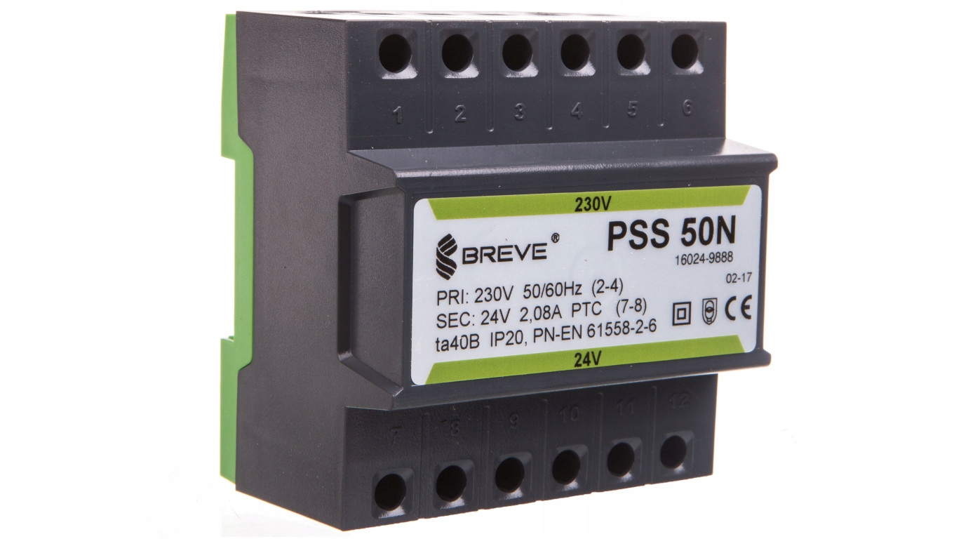 1-fázový transformátor PSS 50N 50VA 230 / 24V / na sz