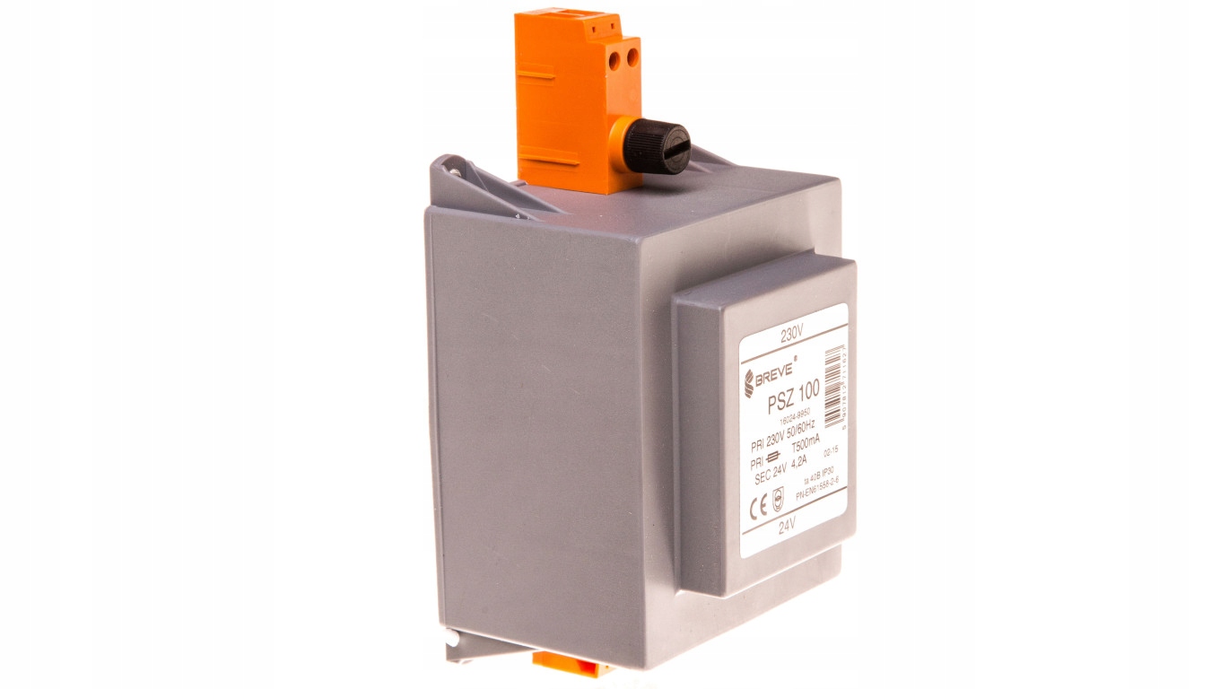 Jednofázový transformátor PSZ 100VA 230 / 24V / lišta