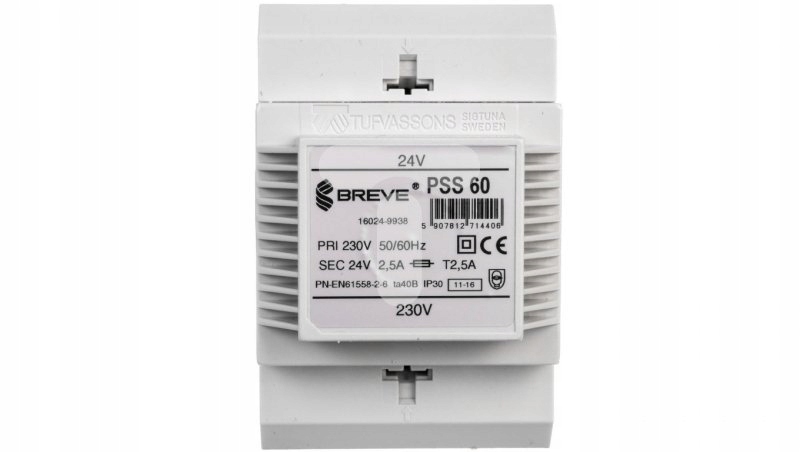 1-fázový modulárny transformátor PSS 60VA 230 / 24V