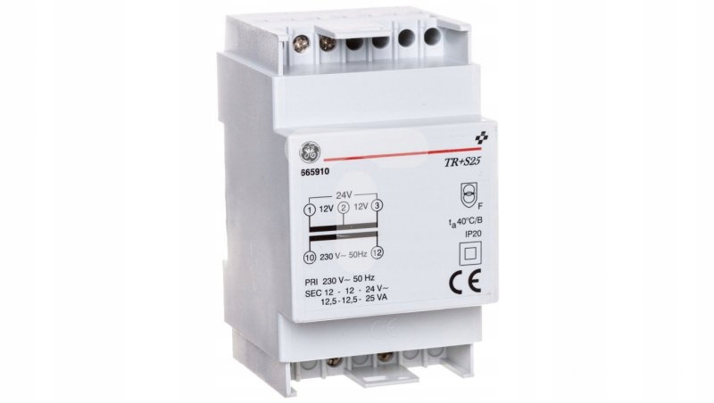 Bezpečnostný transformátor 12-12-24V AC TR + S25