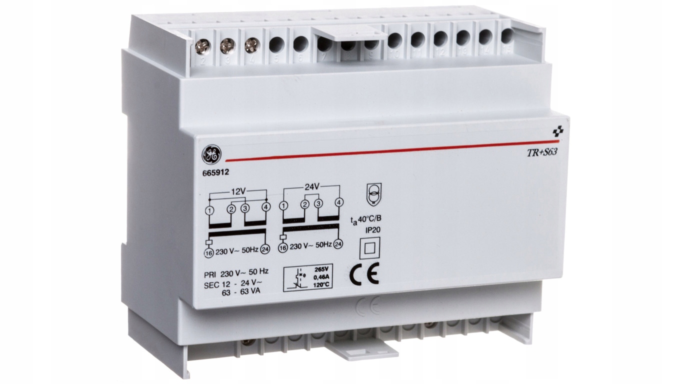 Bezpečnostný transformátor 12-12-24V AC TR + S63