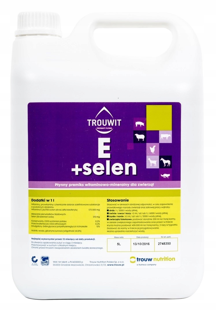 Trouwit E+Selenium 5L vitamíny pre kone