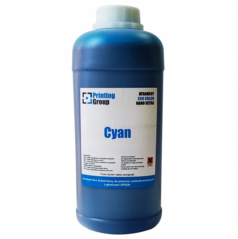 Atrament pre tlačiarne EKO SOLWENT CYAN 1000 ml