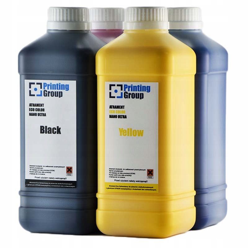Farby na ploter Eco Solvent CELÉ CMYK 4 LITRY