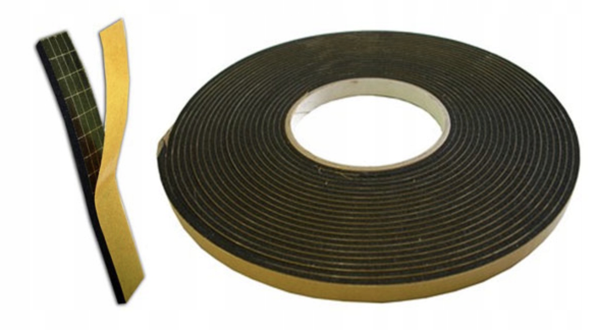 Mikrogumené tesnenie s lepidlom 10x30mm, 10 metrov