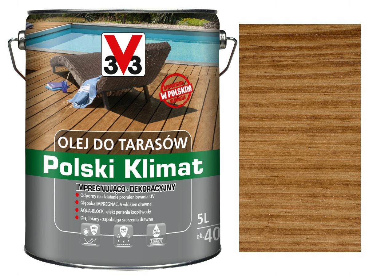 V33 Leštidlo Klimat Dąb terasový olej 5 l