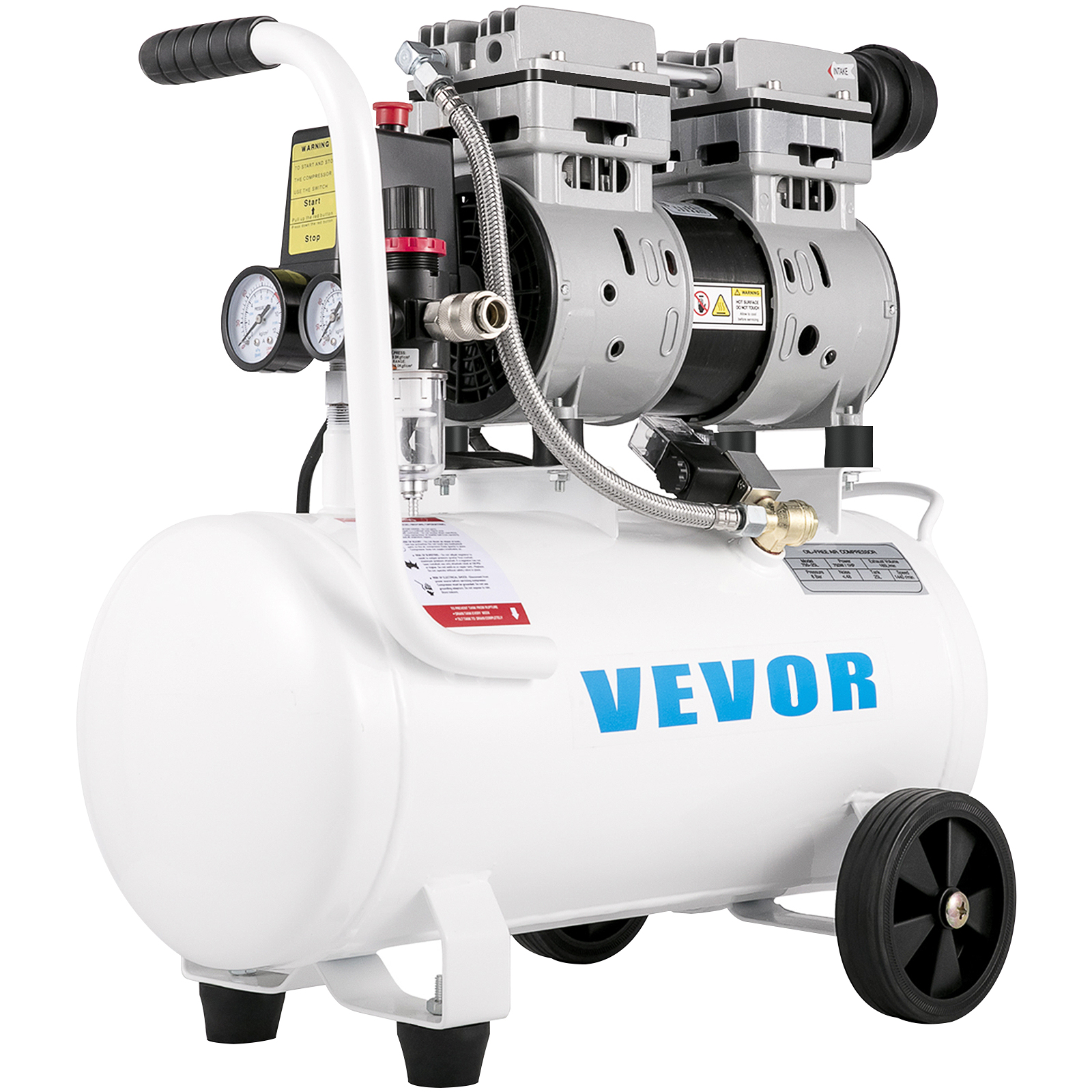 Kompresor bezolejowy Vevor KYJ-9383 25 l 8 bar