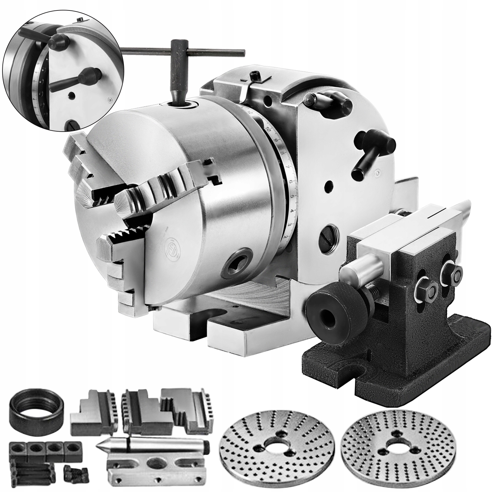 VEVOR Rotačný indexovací stôl 125MM Deliaca hlava