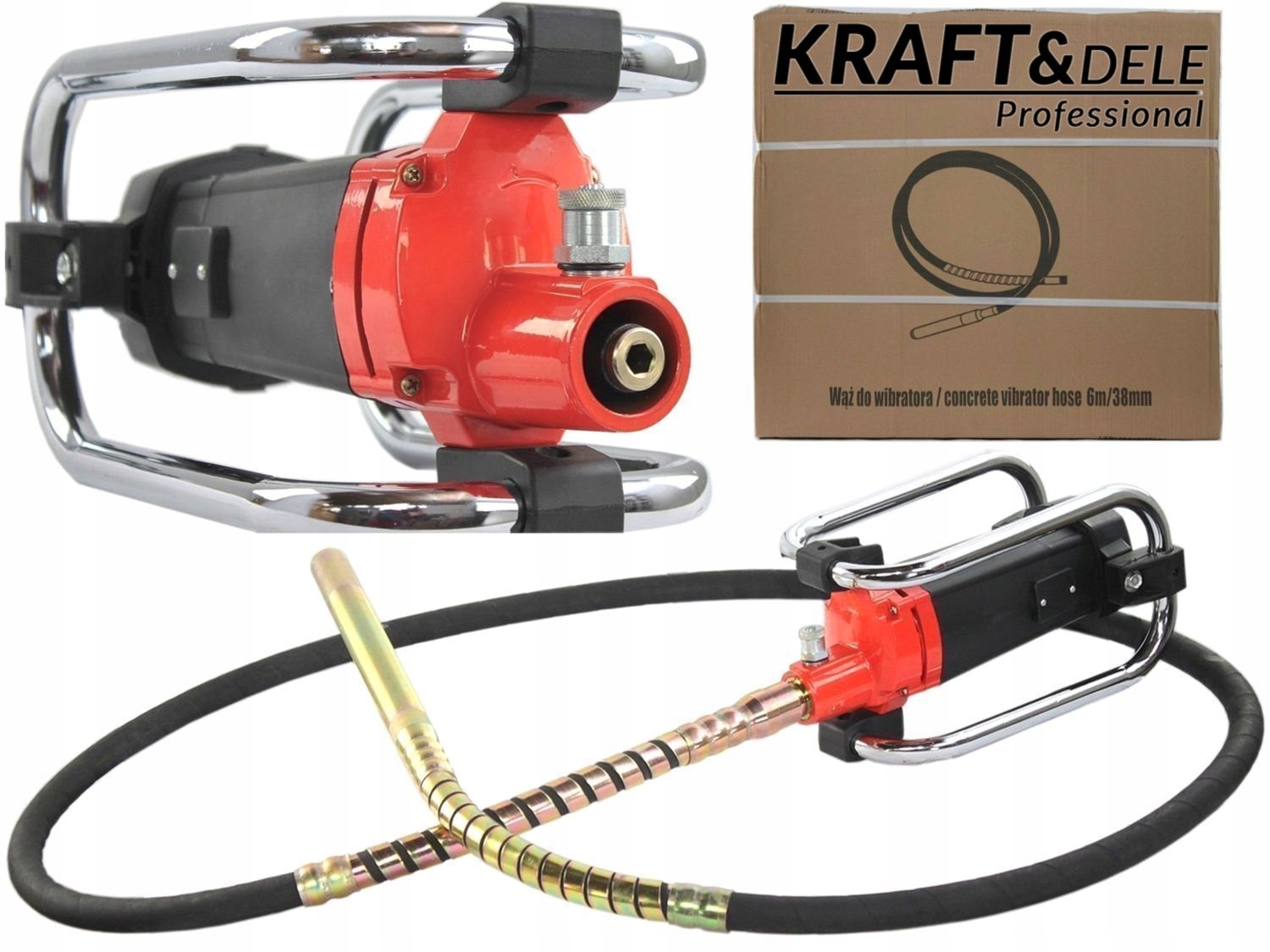 Vibrátor betónu Kraft&Dele 2500 W 4000 ot./min