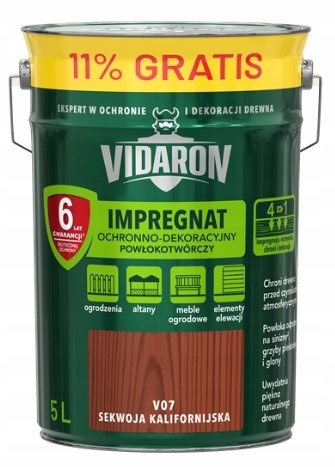 VIDARON Impregnat 4,5L+11% SEKWOJA KALIFORN.