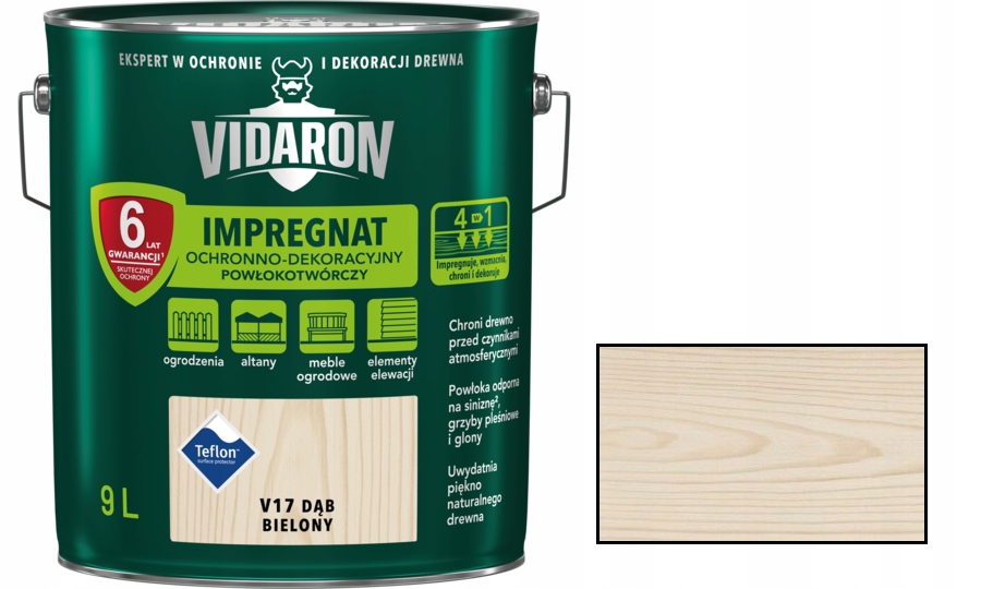 Vidaron V17 filmotvorná impregnácia, bielený dub, 9 l
