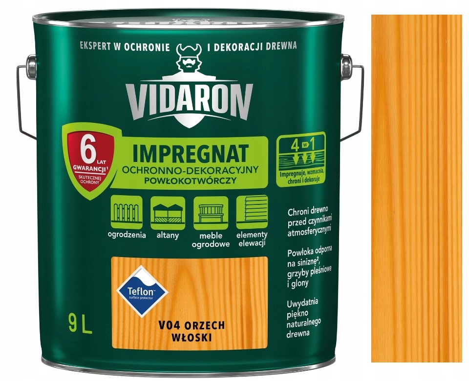 Vidaron V04 impregnácia dreva orech 9 l