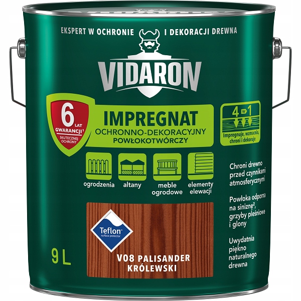 Vidaron V08 impregnácia dreva Royal rosewood 9 l