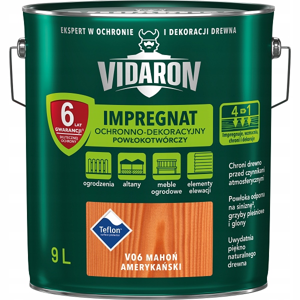 Vidaron V06 impregnácia dreva americký mahagón 9 l