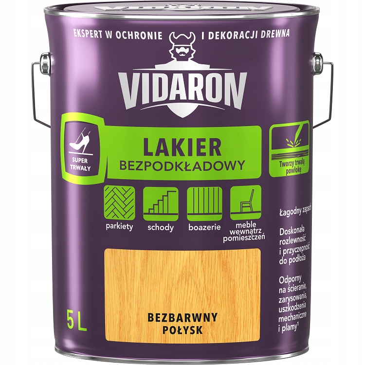 Vidaron bezzákladový lak, bezfarebný lesk, 5 l