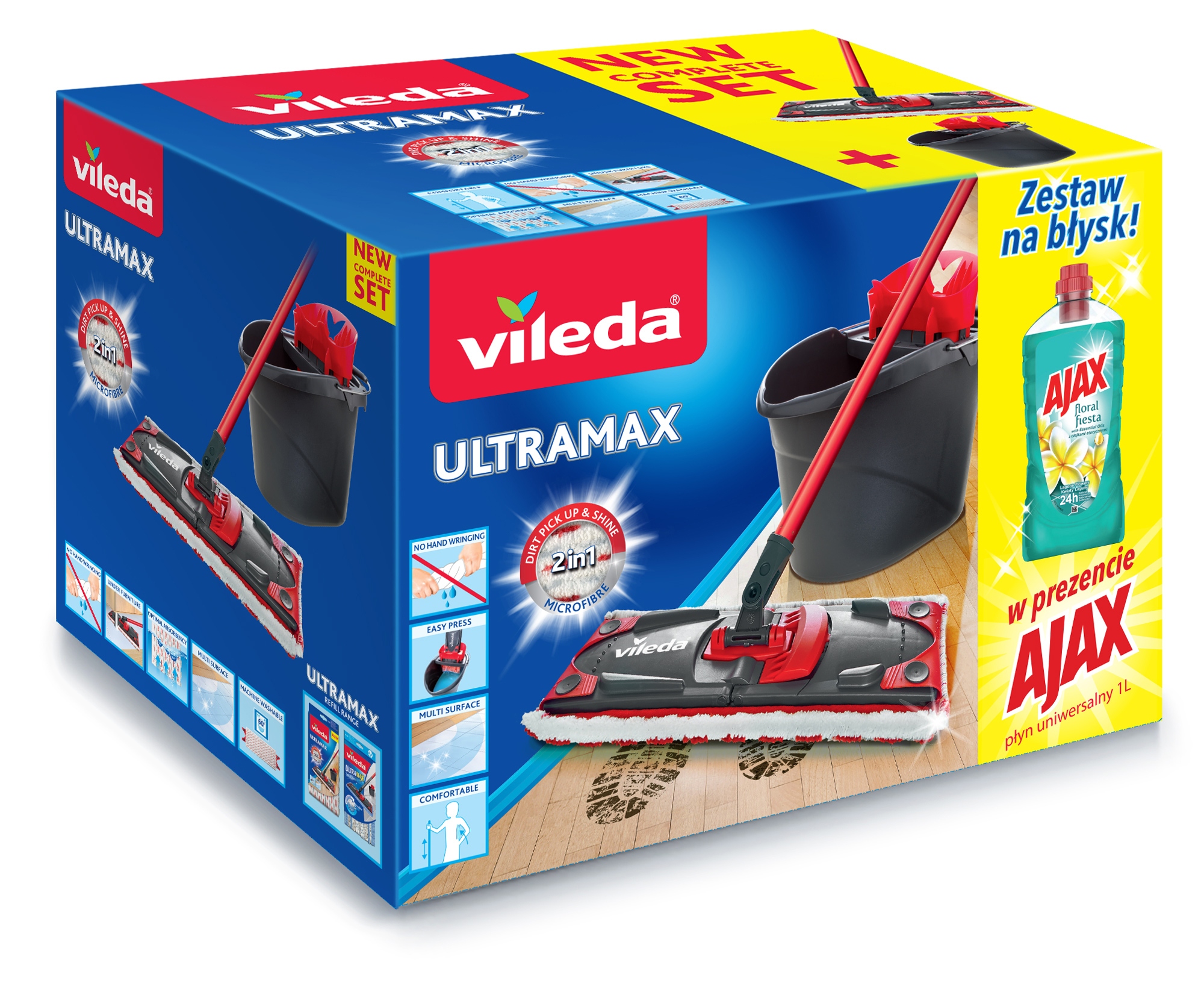 Vileda UltraMax vedierko a plochý mop 35 cm