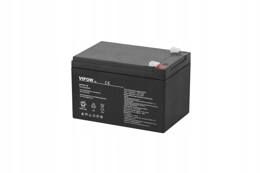 GÉLOVÁ BATÉRIA VIPOW 12V 12AH 3,96KG