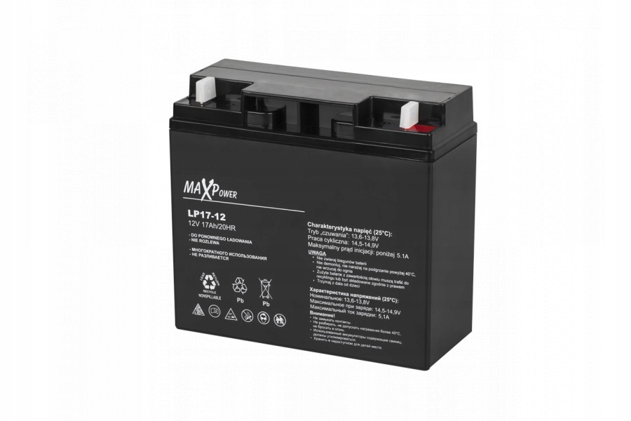 GÉLOVÁ BATÉRIA VIPOW MAXPOWER 12 V 17 Ah