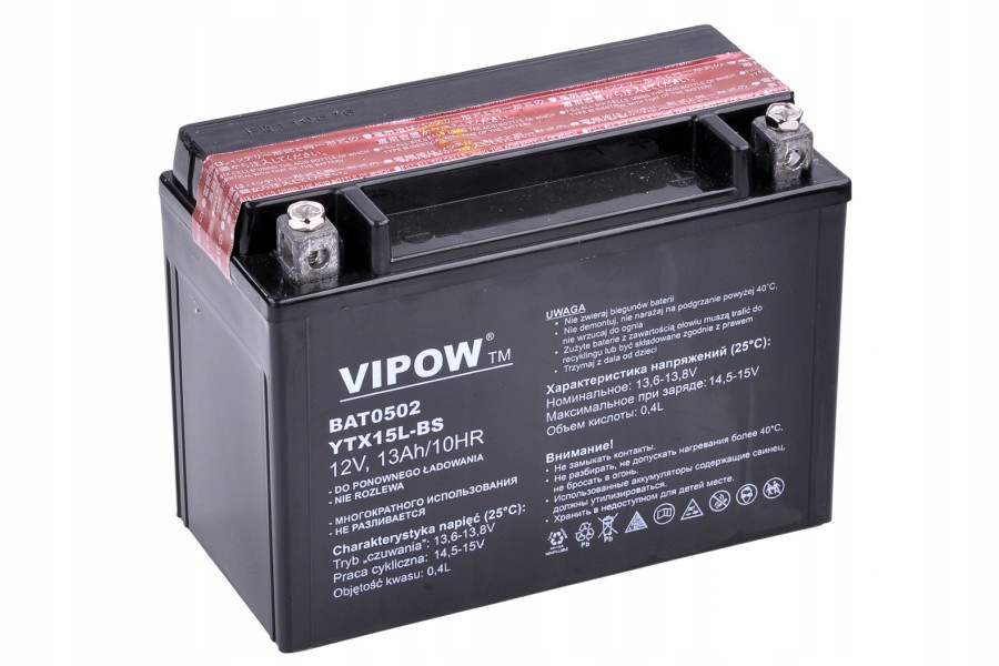 Batéria Vipow Motocykel 12V 13Ah 10h typ MC