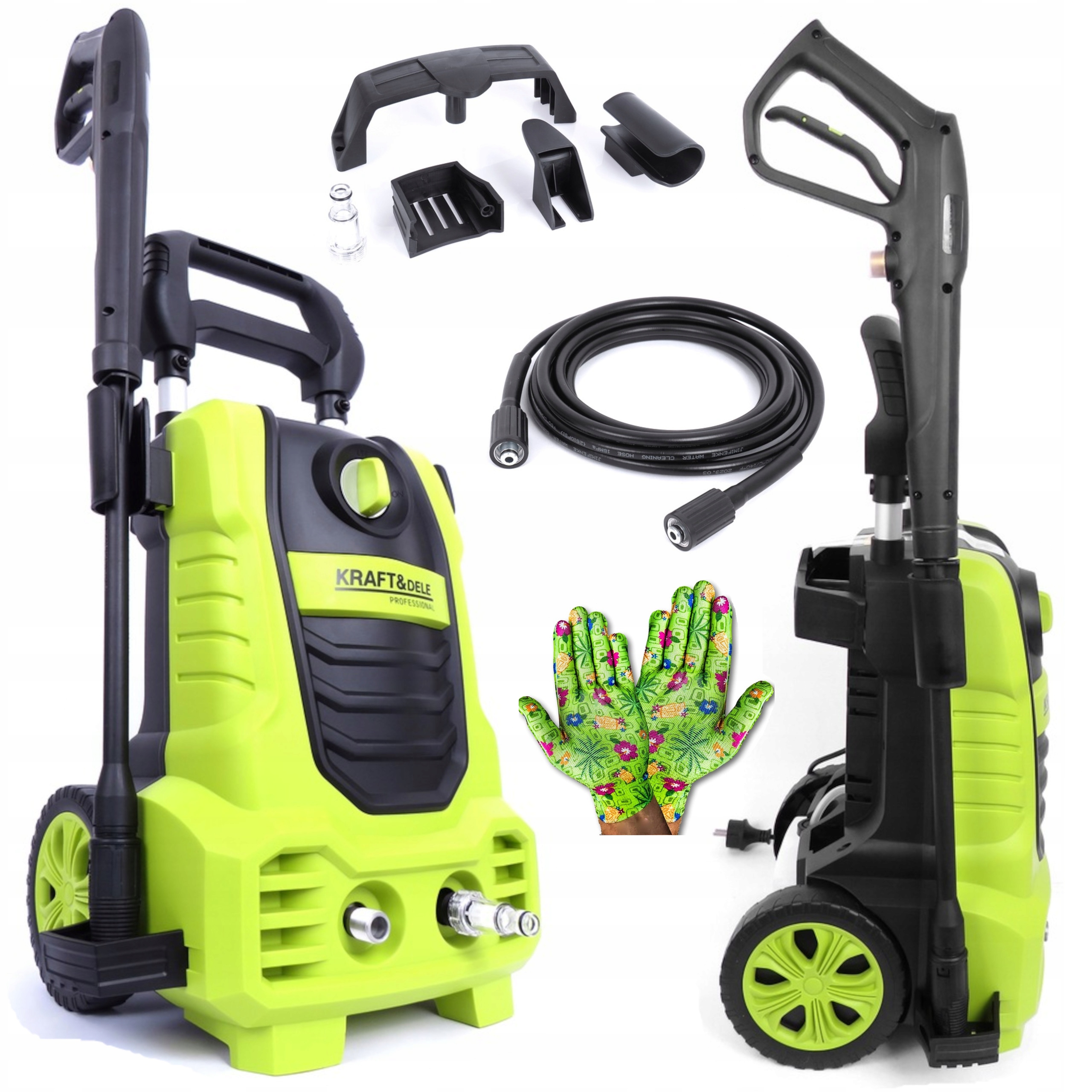 Tlakový čistič Kraft&Dele 240 bar 2100 W + rukavice Procera veľkosť 8
