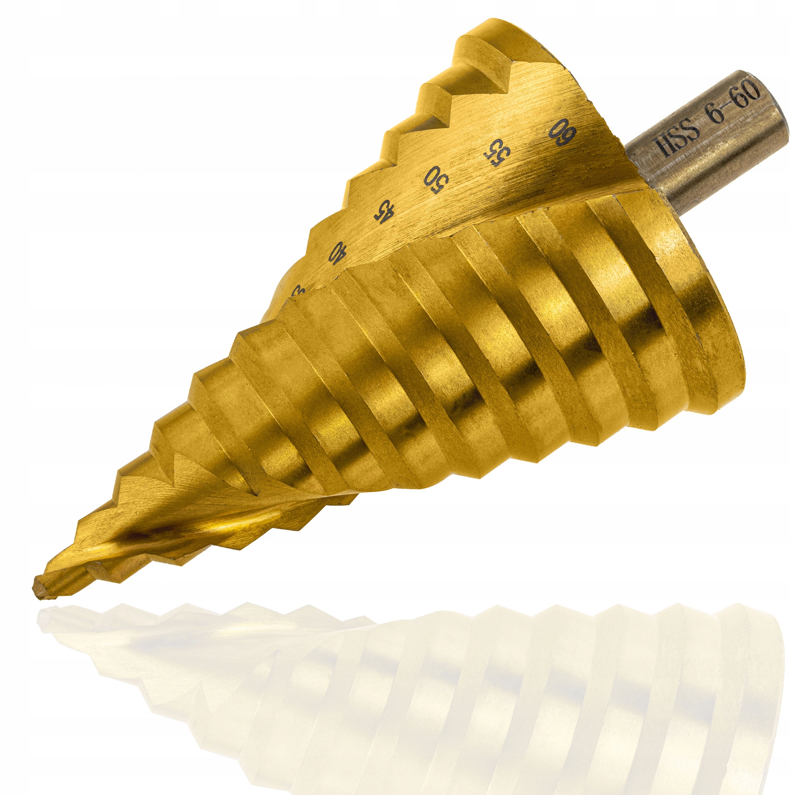 HSS ŠPIRÁLOVÝ STUPŇOVÝ VRTÁK VRTÁK 6-60 MM