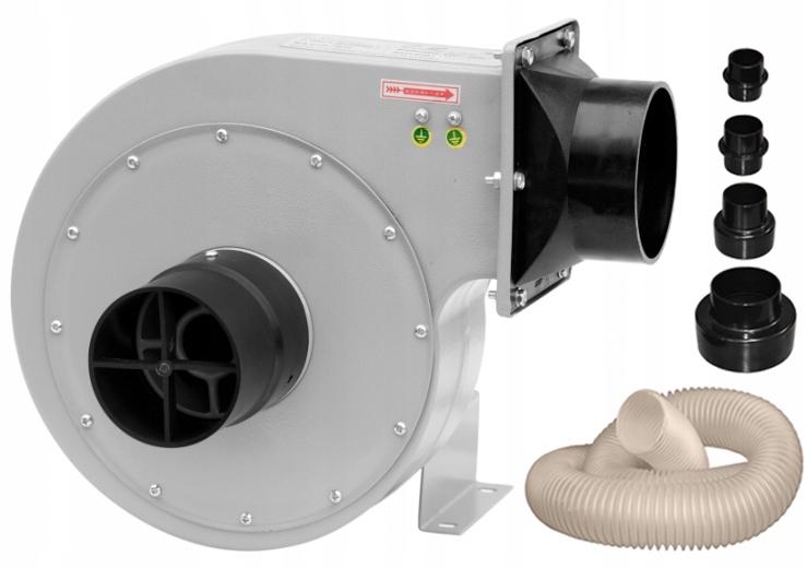 ČIPOVÝ VENTILÁTOR ČIPOVÝ ŠTÍP 1250 m3 / h + HADICA 3mb