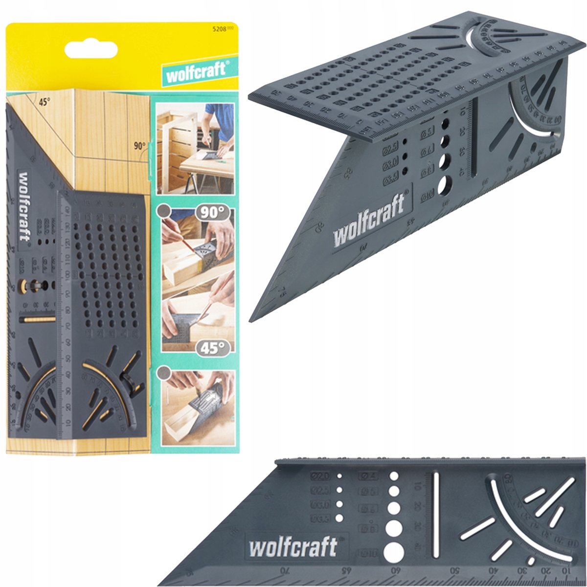 Wolfcraft 5208000 3D štvorec 150 mm