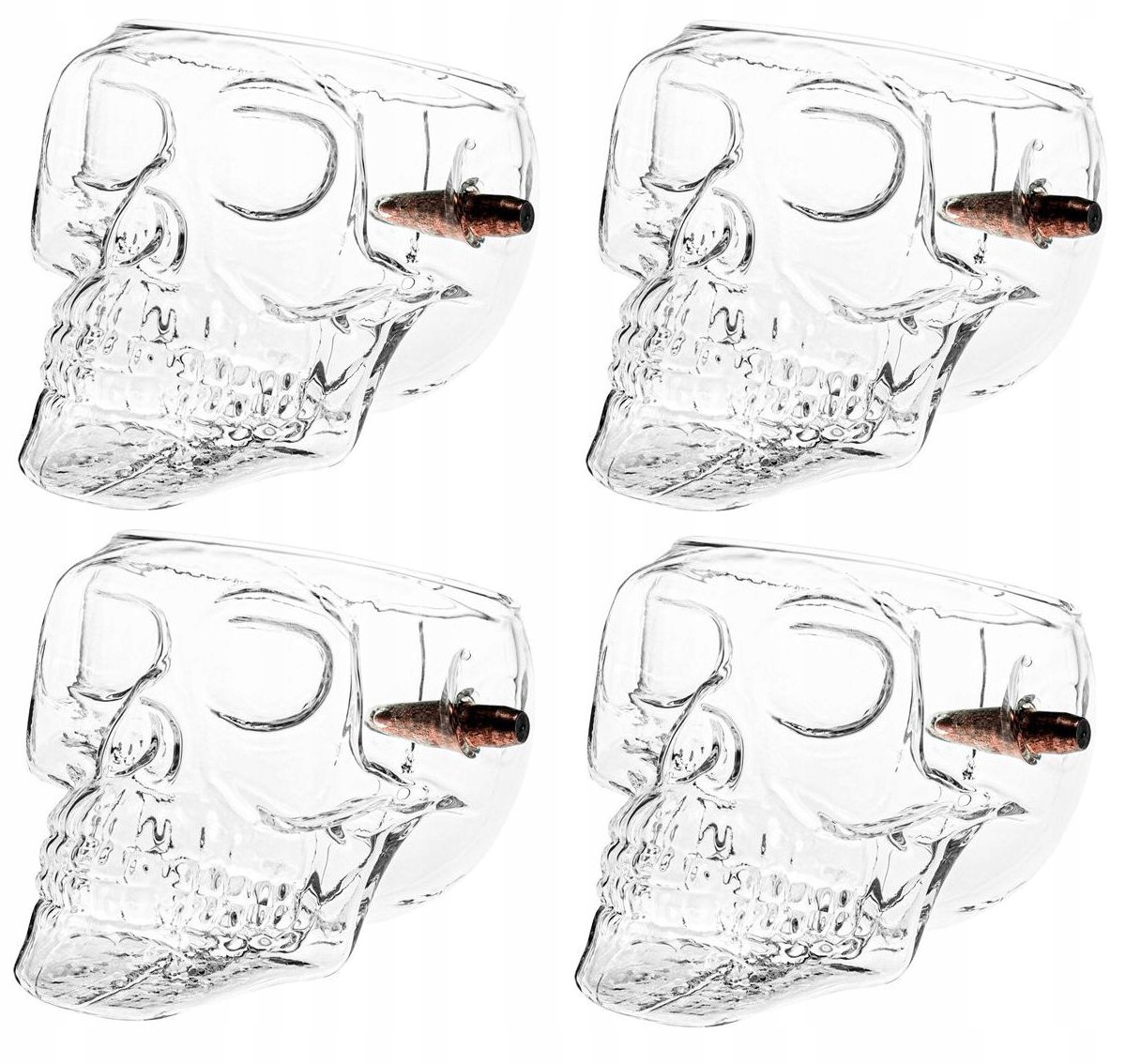 SHOT GLASS LEBKA PRE VODKU WHISKEY 4 KS