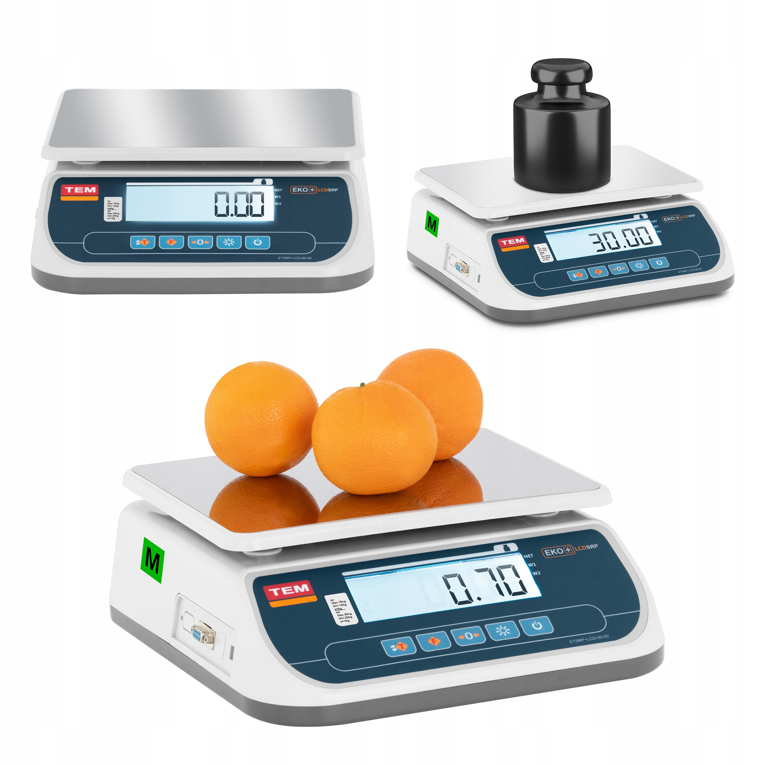 Overená hmotnosť LCD 35 kg / 10 g TEM TSRP + LCD30T-B1