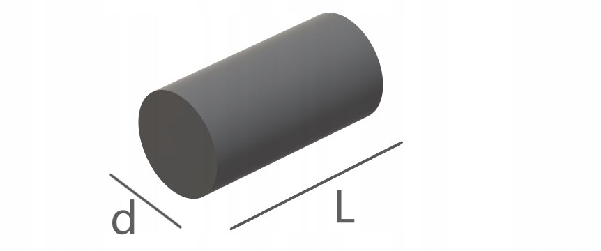 Valčeková tyč polyetylén PE100 čierna 60 mm
