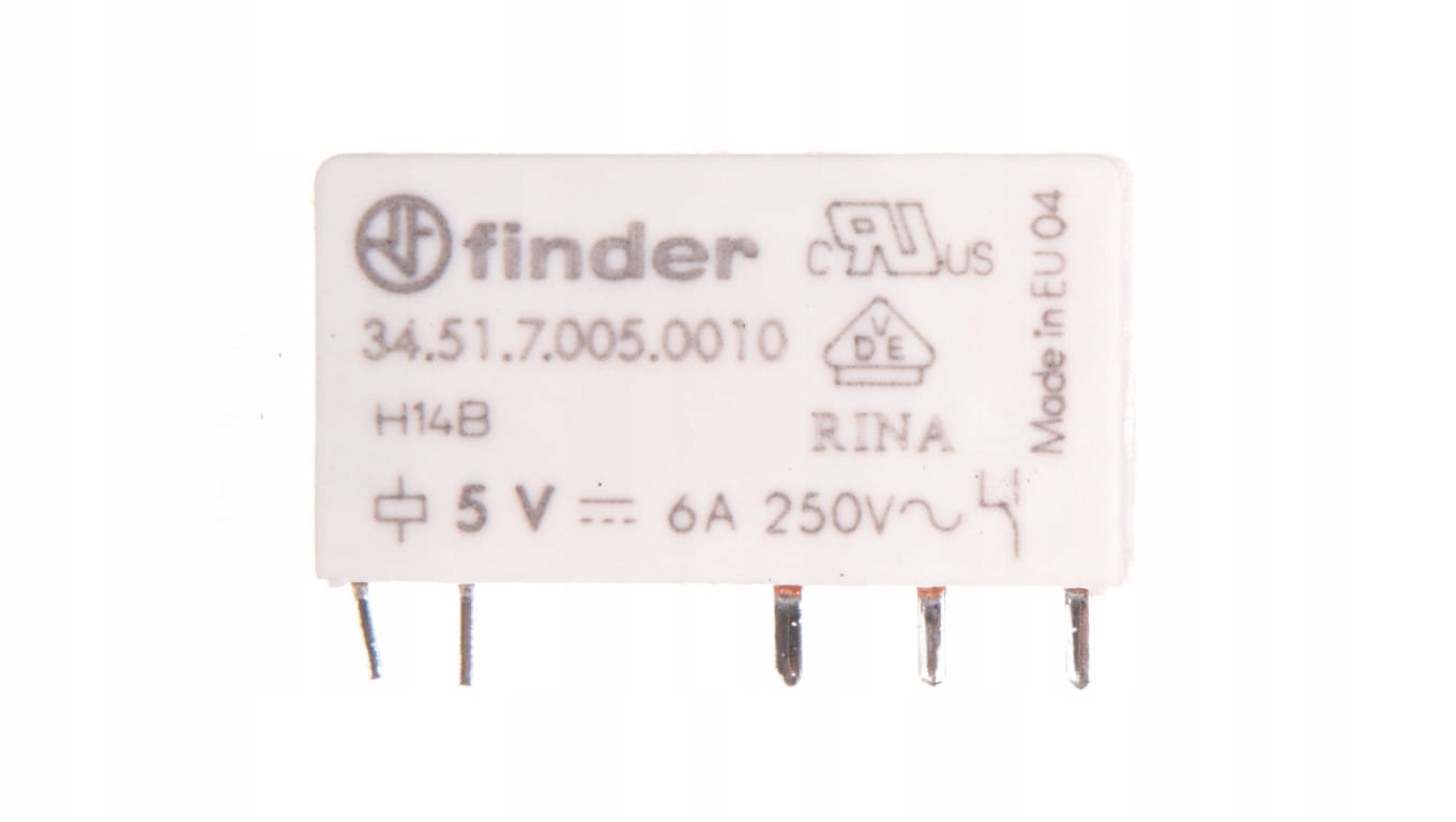 Úzke elektromagnetické relé 1P 6A 5V DC pre