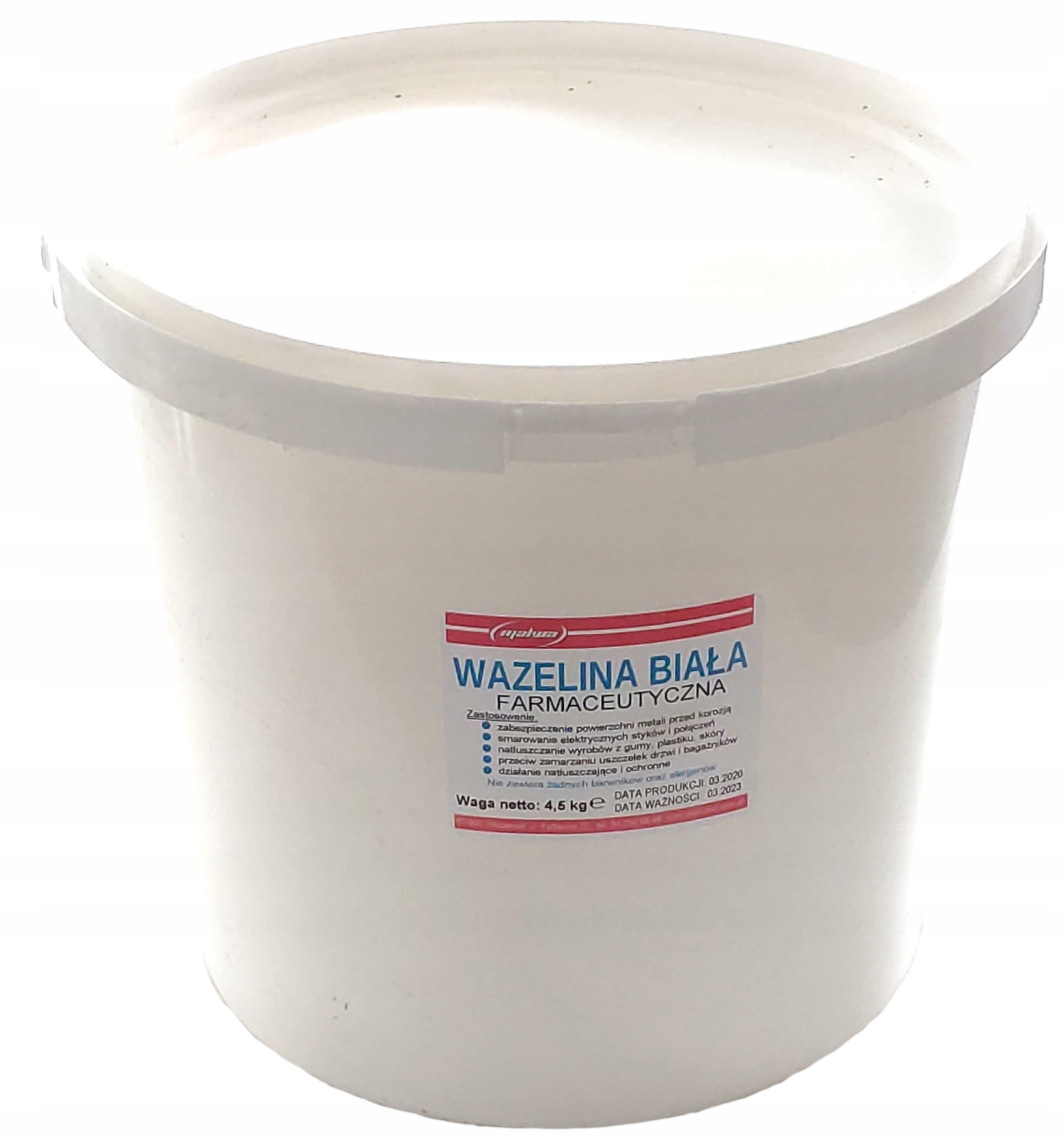 Farmaceutická biela vazelína, 4,5 kg