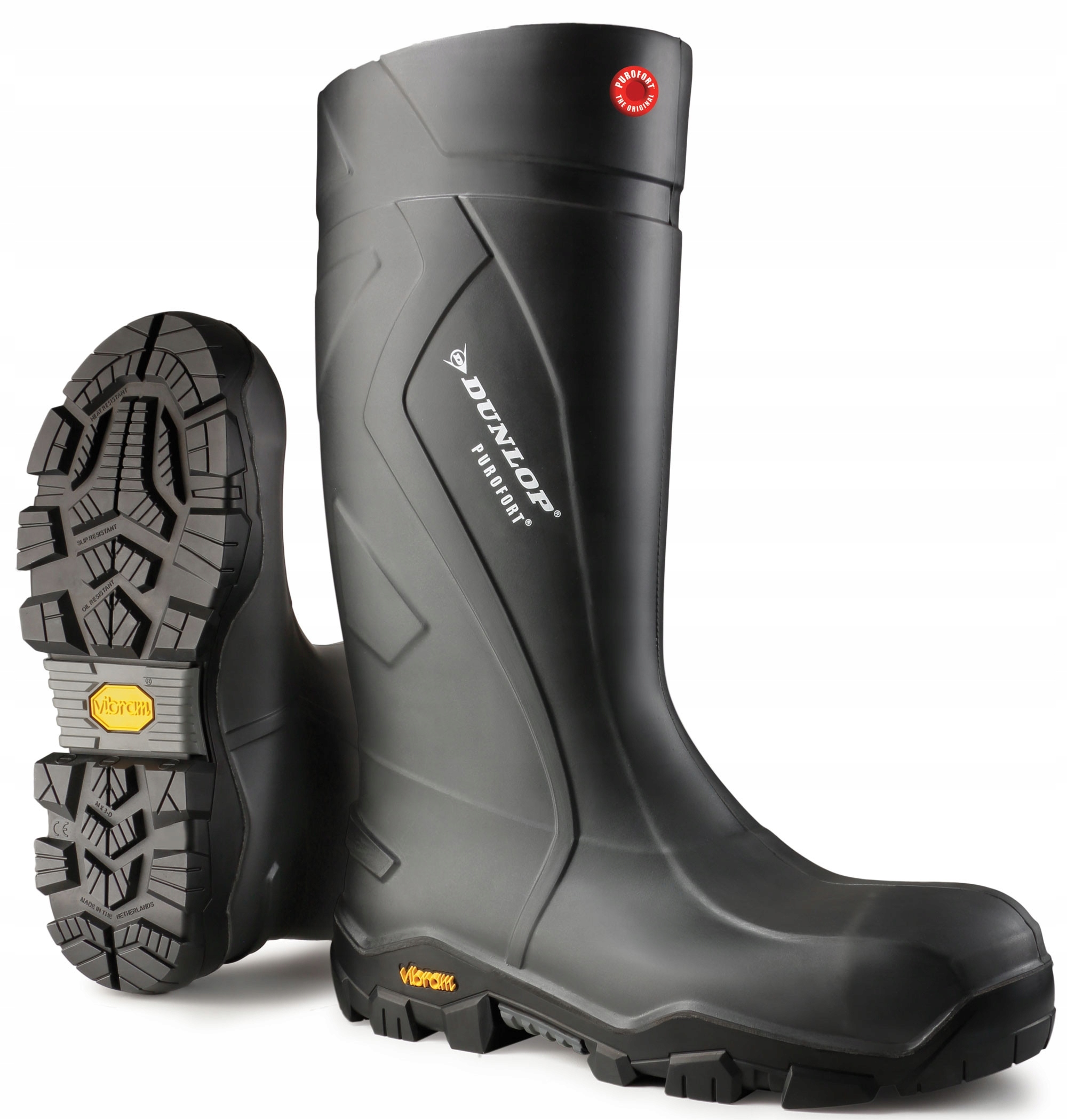 Gumená pracovná obuv Dunlop Purofort+ Expander Vibram, veľkosť 45