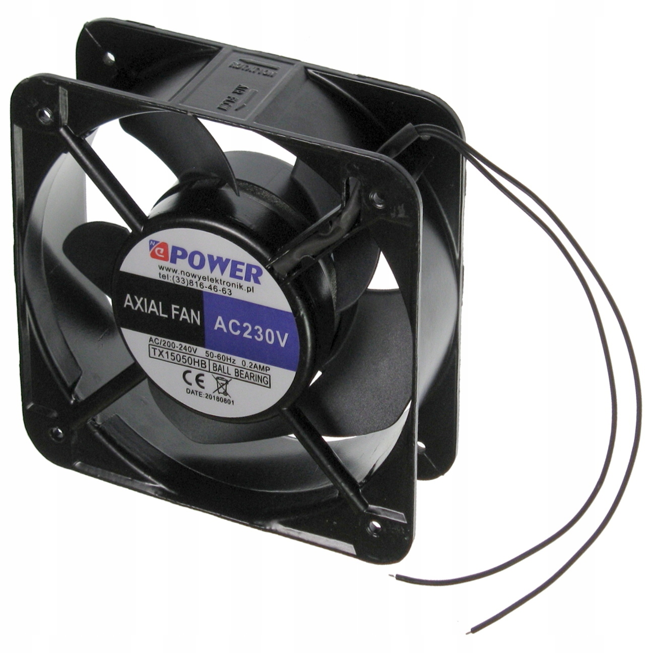 Priemyselný ventilátor 150x150x50mm 230V guľa HIT