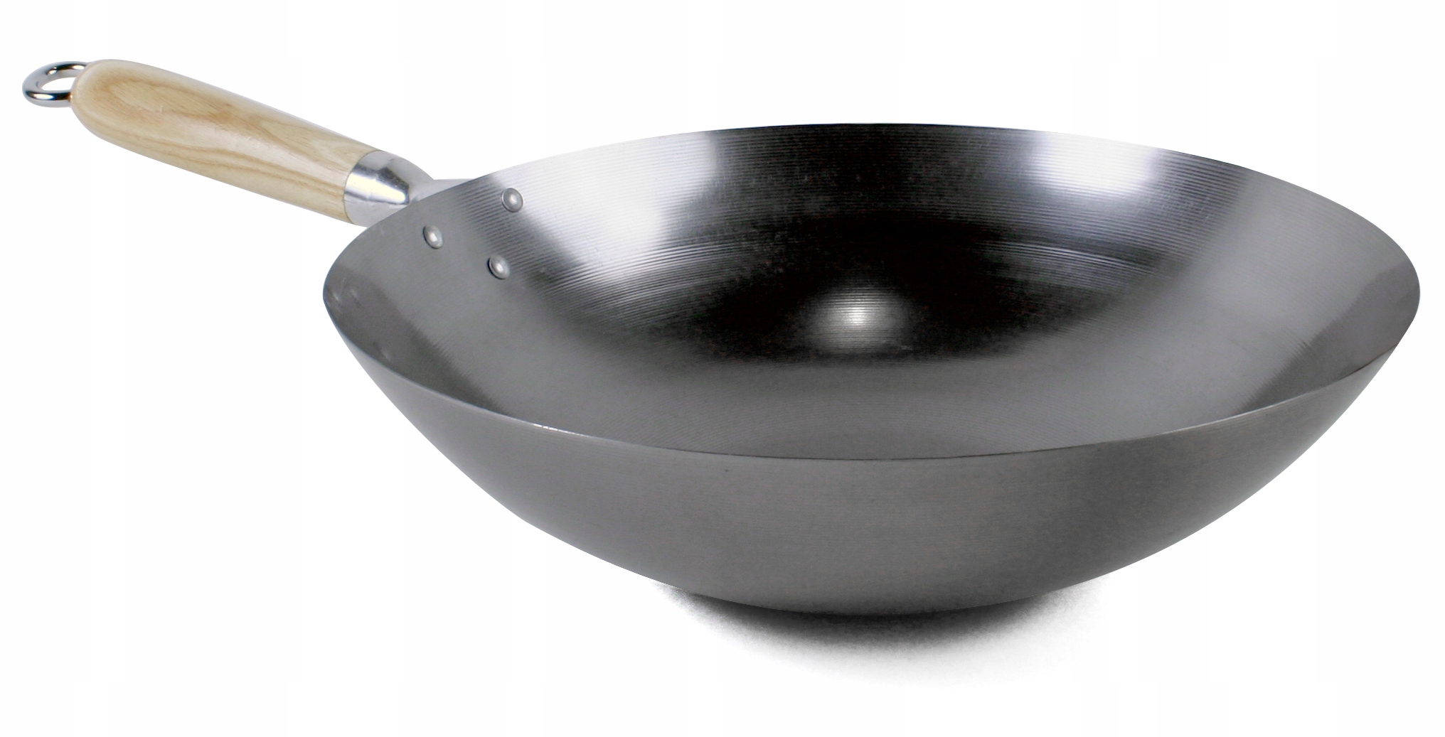 Wok panvica s vypuklým dnom z uhlíkovej ocele 33 cm