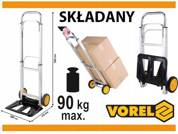 SKLÁDACÍ paletový vozík s plošinou 90 kg