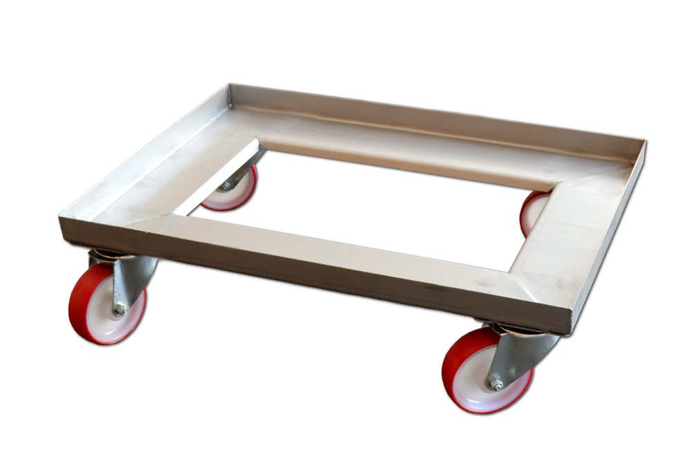 Transportný vozík na koše 40x60 cm - INOX *