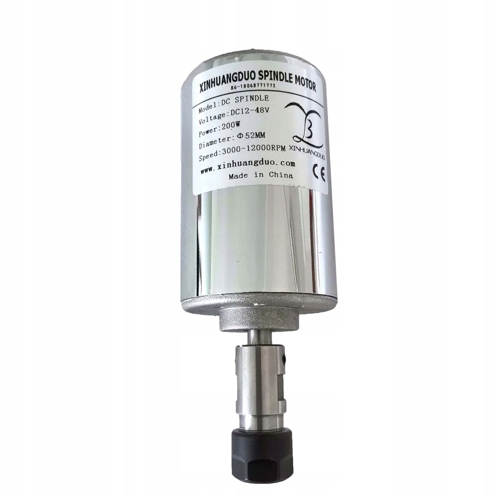 Frézovacie vreteno motora 200W 12-48VDC ER11 fréza