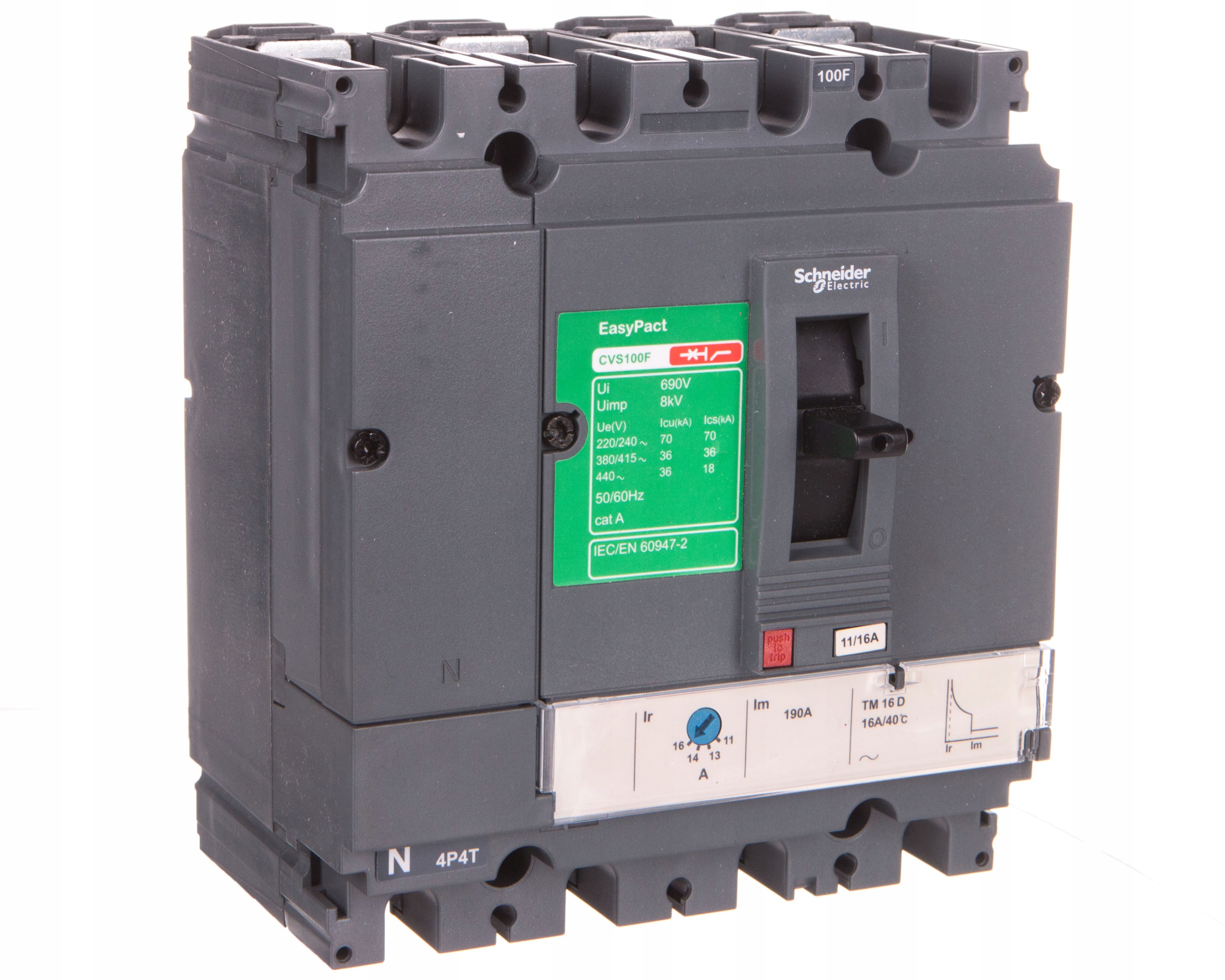 Istič 16A 4P 36kA EasyPact CVS100 TM16D