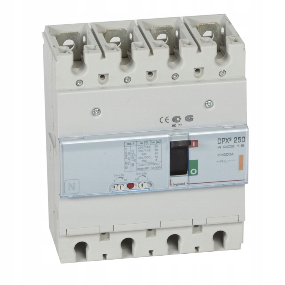 MCB 200A 4P 25kA DPX3 250 420218